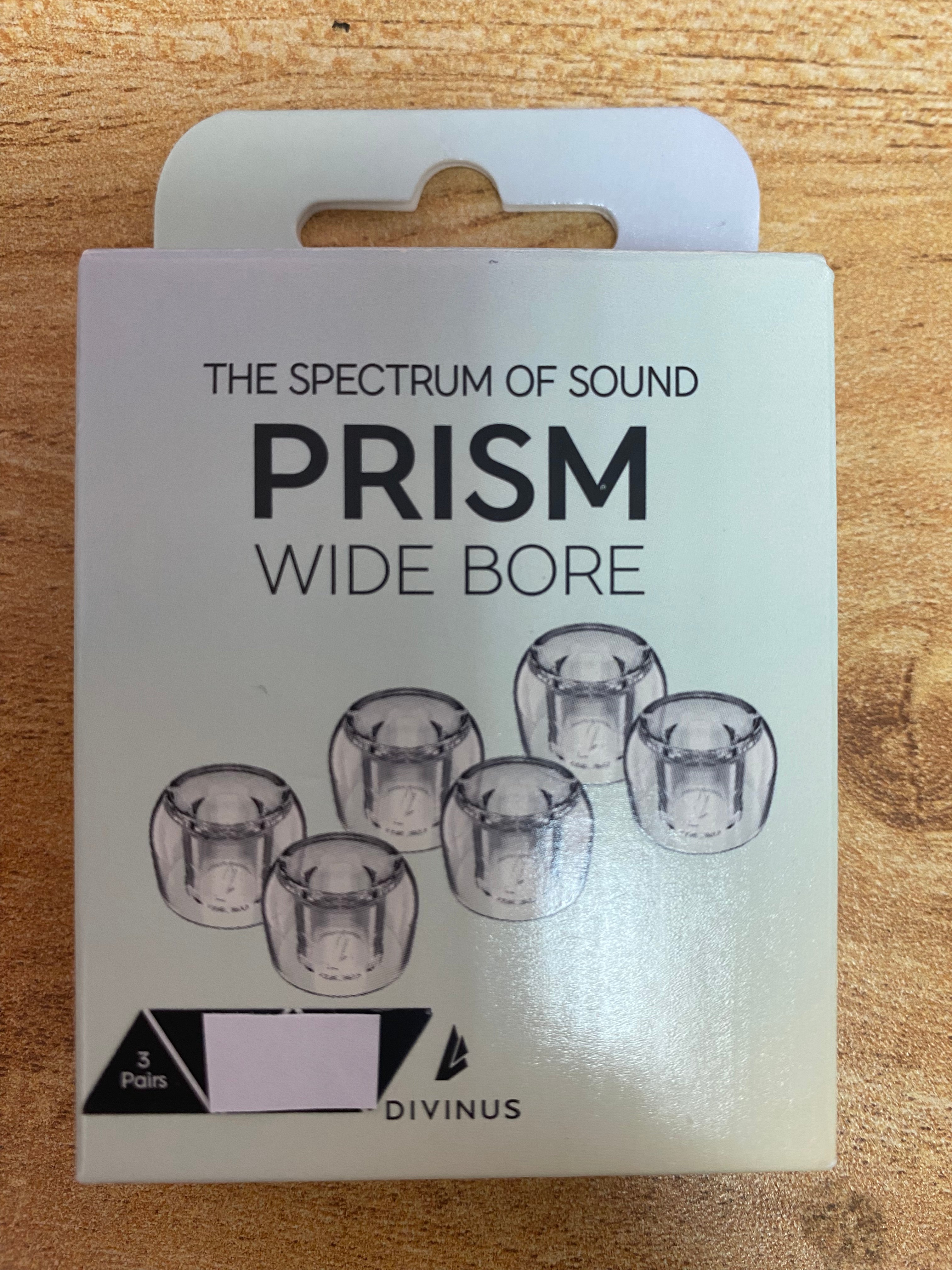 Divinus Prism Wide Bore LSR Eartips With 4-6mm Nozzle For In-Ear Monitor IEM Earphone 4 Sizes