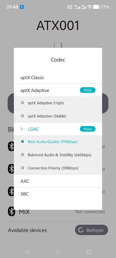 Acoustune ATX001 USB-C Bluetooth 5.4 Audio Transmitter LDAC aptX