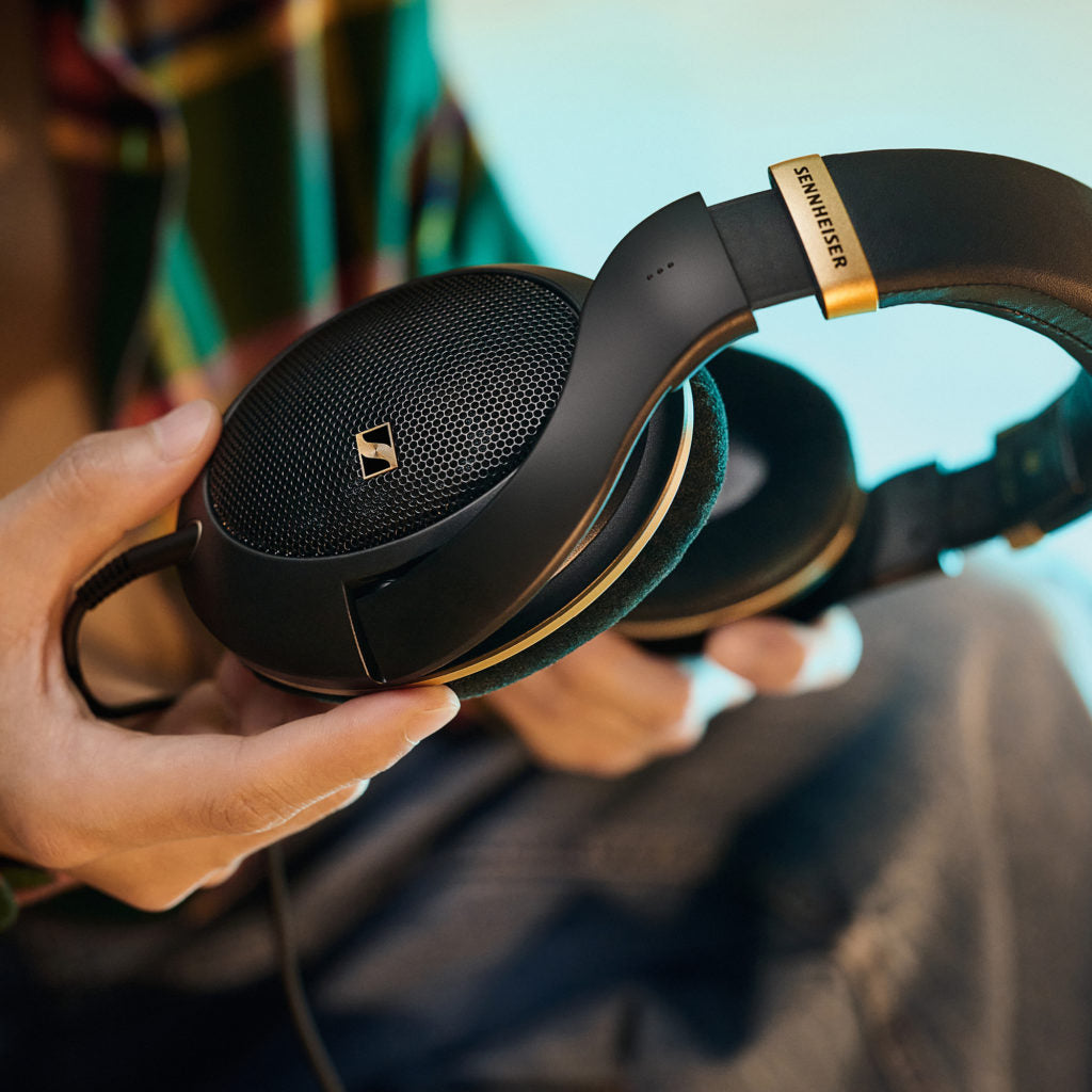 Sennheiser HD505 Gold Edition Dynamic Open-Back Over-Ear Wired Headphones with 3.5mm 6.35mm Plug
