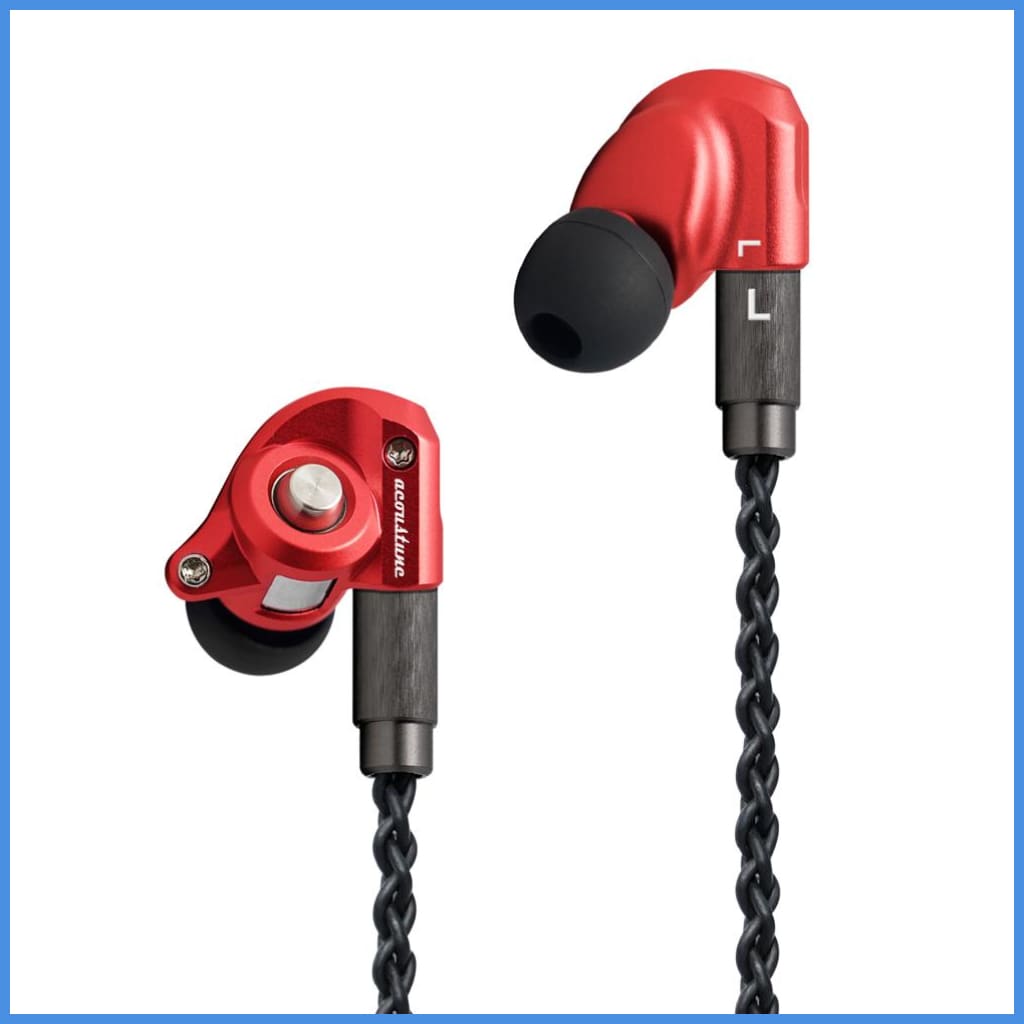 Acoustune Hs1300Ss In-Ear Iem Earphone With 3.5Mm 8-Wire Ofc Cable Red