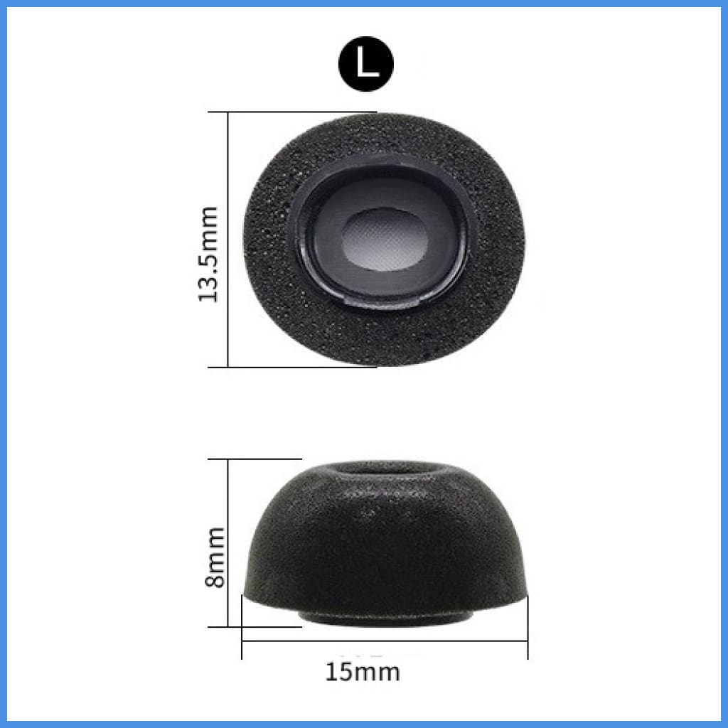 Black Foam For Apple Airpods Pro True Wireless Earphone Large L - 1 Pair Eartip