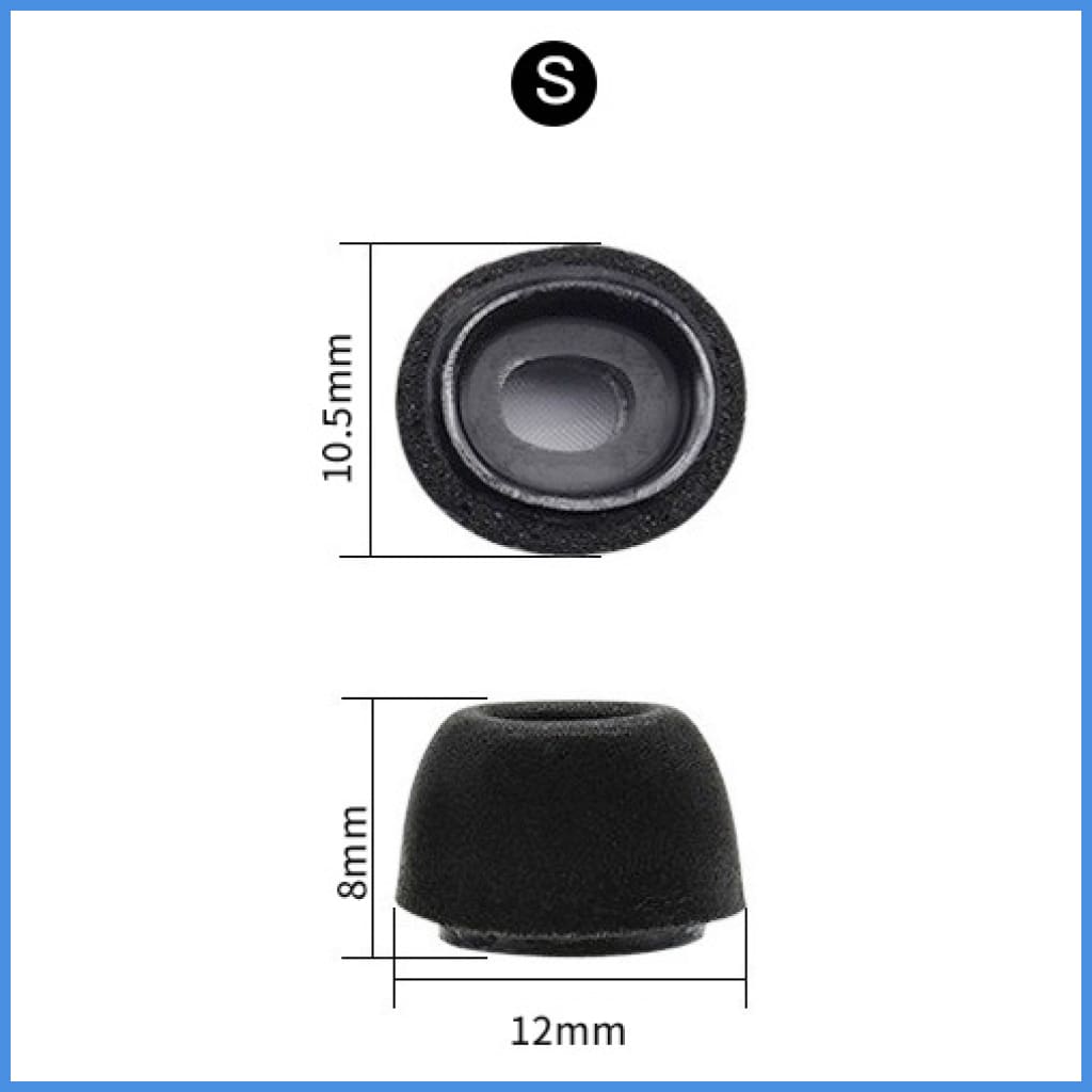 Black Foam For Apple Airpods Pro True Wireless Earphone Small S - 1 Pair Eartip