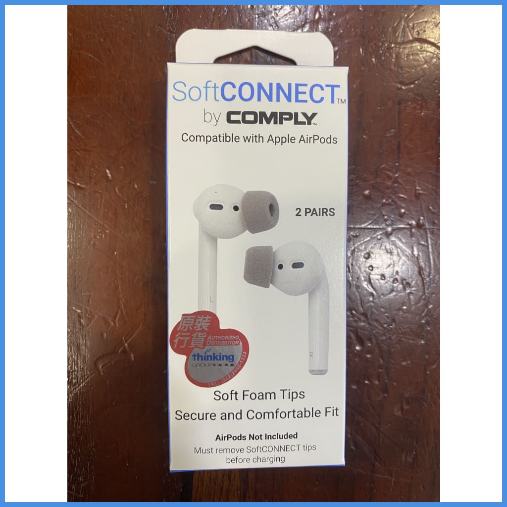  COMPLY SoftCONNECT Soft Foam Replacement Earphone Tips for  Apple AirPods (Gen. 1 & 2), Apple Earpods, and Comparable Headphones  (Large, 2 Pairs) : Electronics