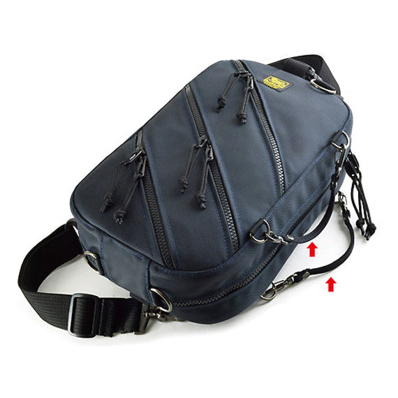 VanNuys D642 Nylon Triple Zipper Cross-Body Shoulder Bag Black Made In Japan