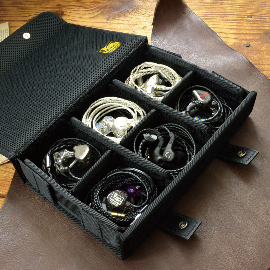 VanNuys D826 Black Nylon Case for In-Ear Monitor IEM Earphone Cable Made In Japan