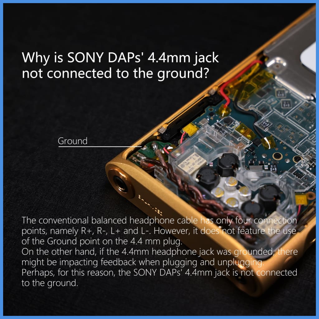 Dd Hifi Dj44S M1 Max 4.4Mm Balanced Ground Pin Adapter For Sony Dap Wm1A Wm1Z Wm1Am2 Wm1Zm2