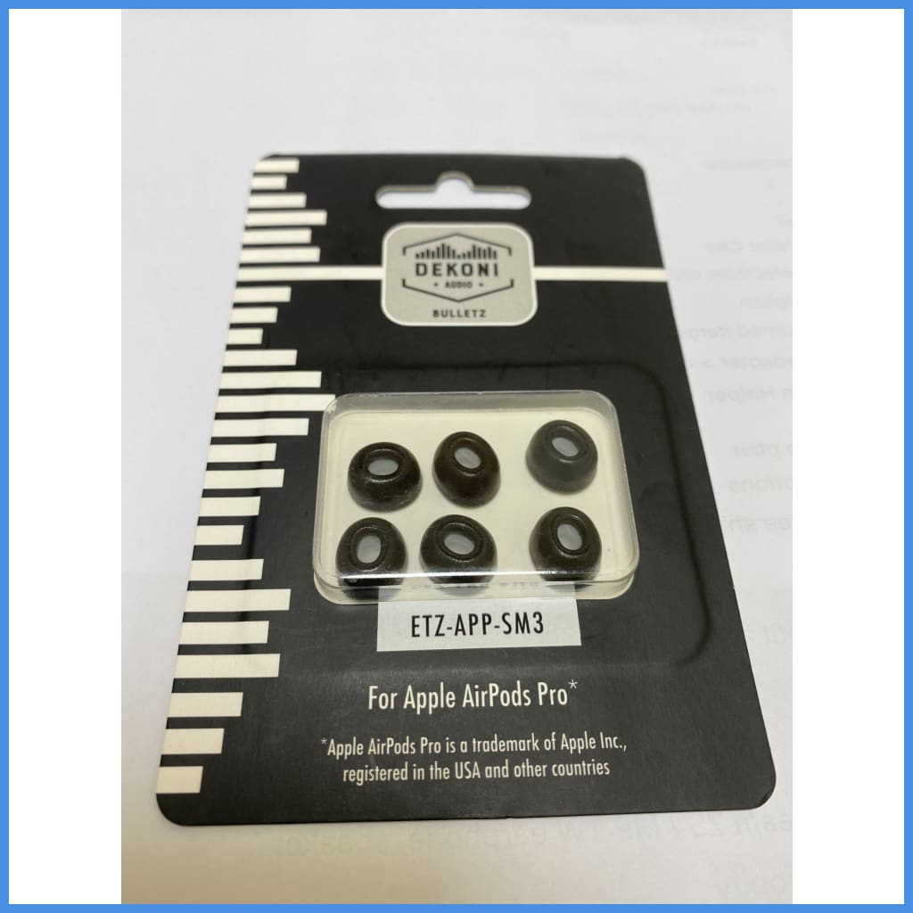 Dekoni Audio Foam Eartips For Apple Airpods Pro Memory Ear Tips 3 Pairs Small (S) - Eartip