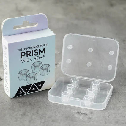 Divinus Prism Wide Bore LSR Eartips With 4-6mm Nozzle For In-Ear Monitor IEM Earphone 4 Sizes