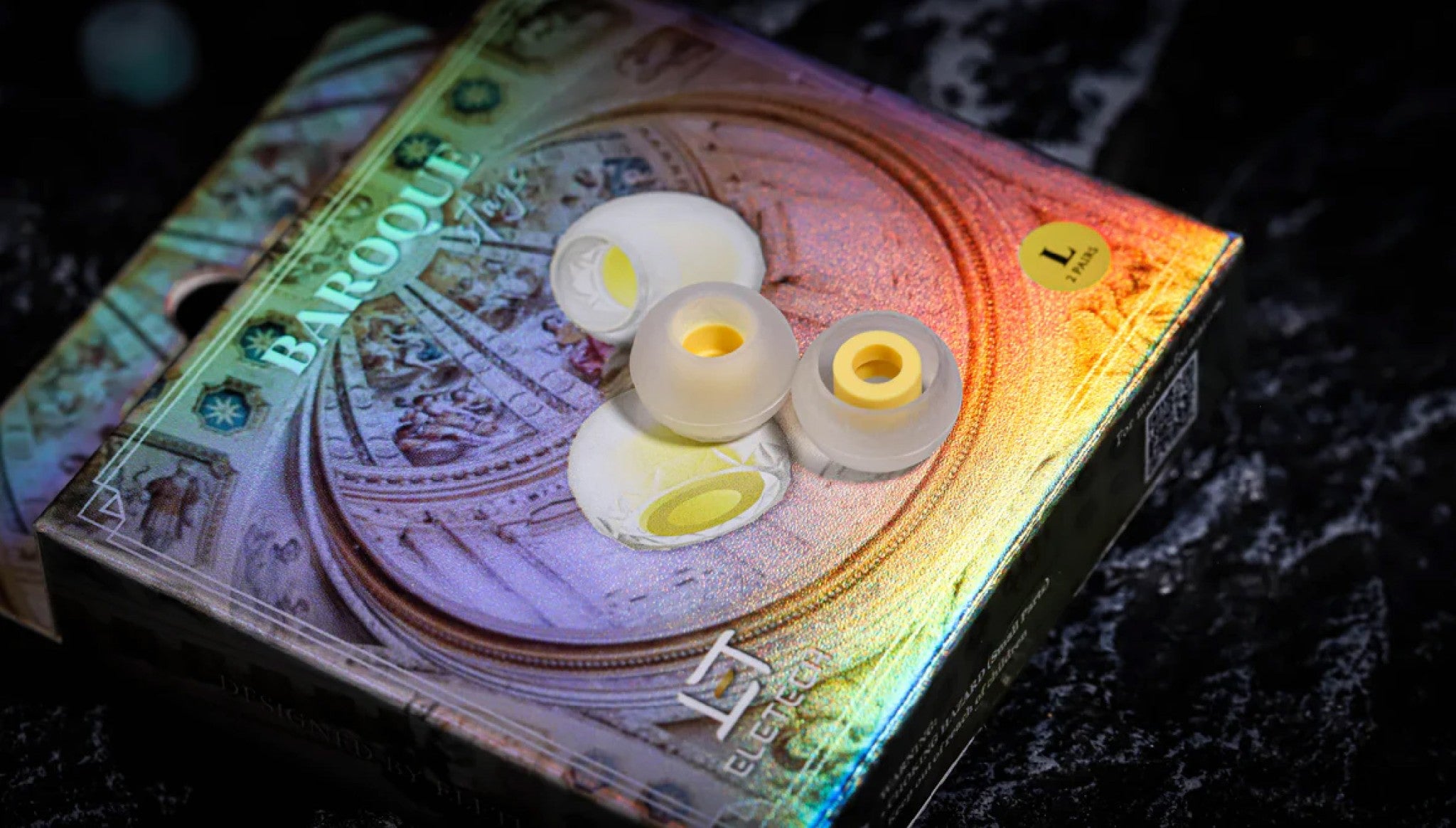 ELETECH Baroque Stage Wide Bore Silicon Eartips for In-Ear Monitor IEM Earphone 2 Pairs