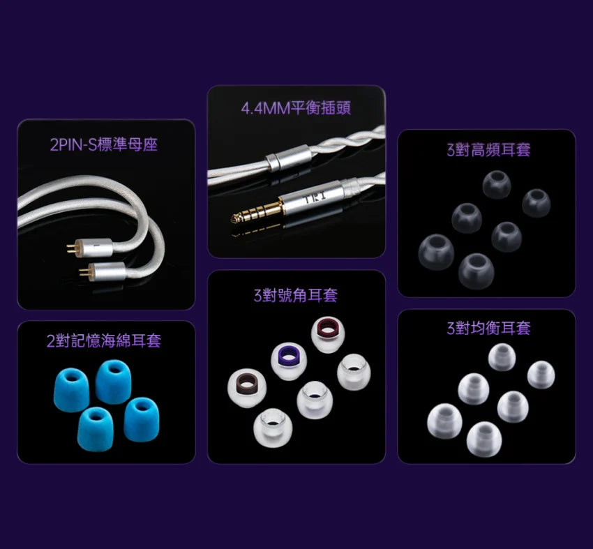 TRI i3 MK3 Hybrid IEM Planar BA DD Earphones 4.4mm