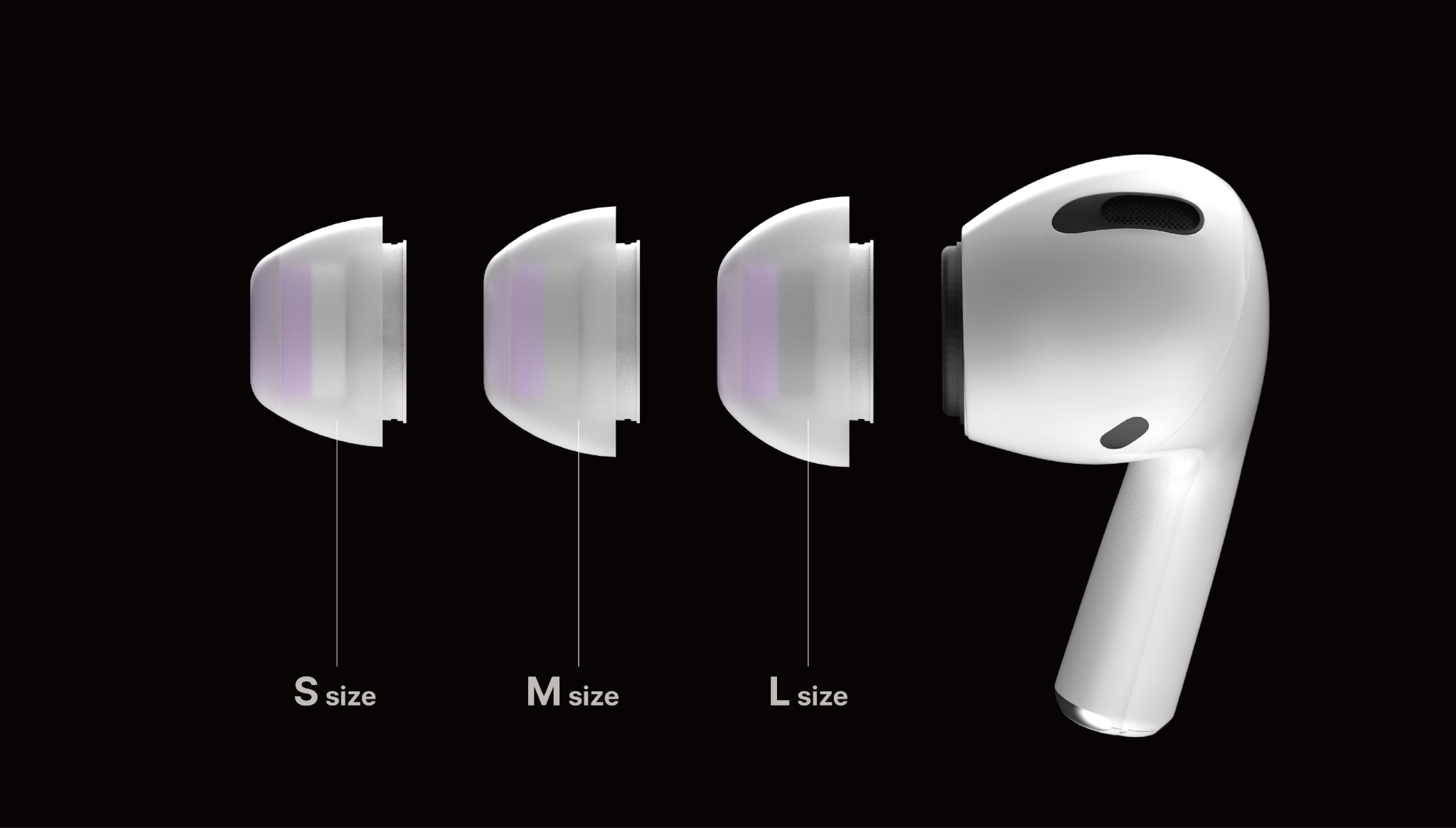 LEPIC Nuon Vocal+ Spatial Acoustic Eartips For Apple Airpods Pro and Pro 2
