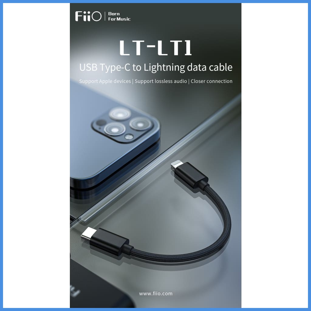 Fiio Lt-Lt1 Type C To Lightning Adapter For Iphone Ipad Ipod Ios Devices
