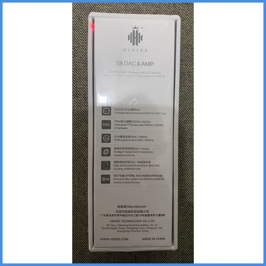 Hidizs S8 DAC Amplifier with Lightning Type C plug for 3.5mm Earphone