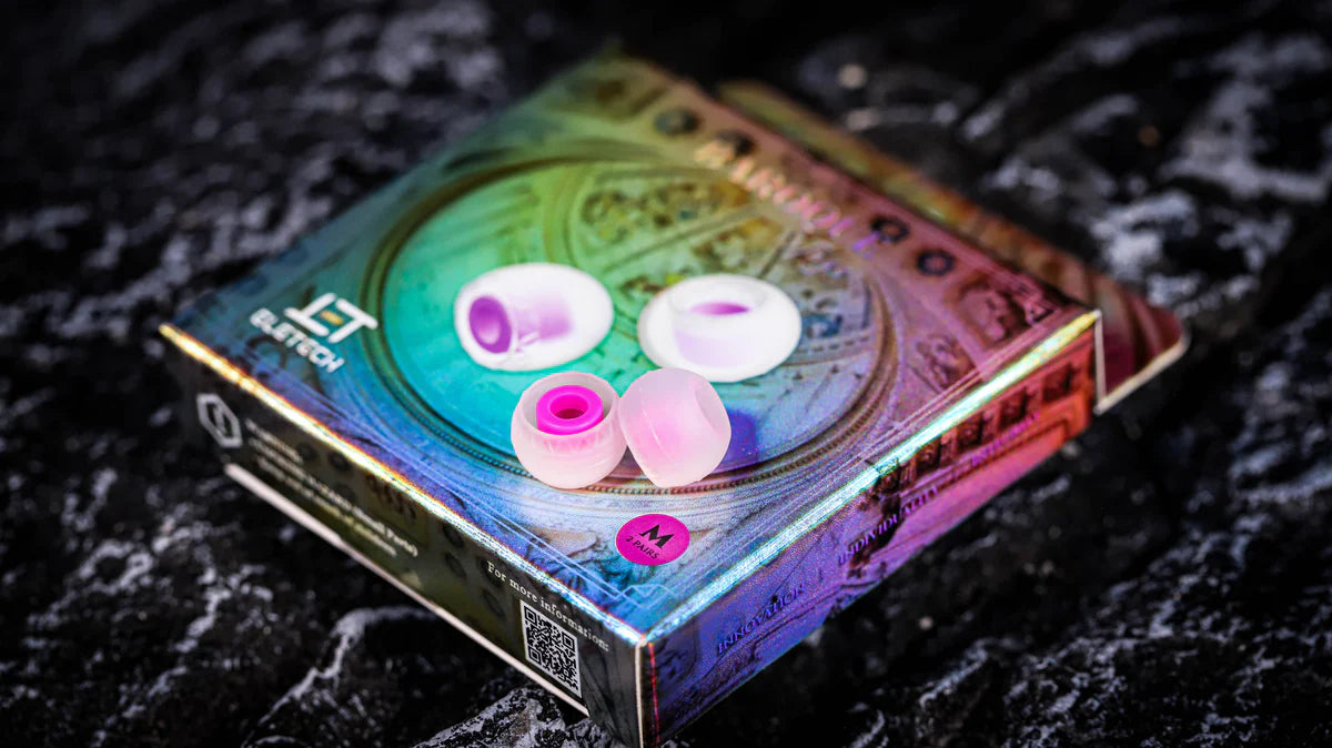 ELETECH Baroque Stage Wide Bore Silicon Eartips for In-Ear Monitor IEM Earphone 2 Pairs