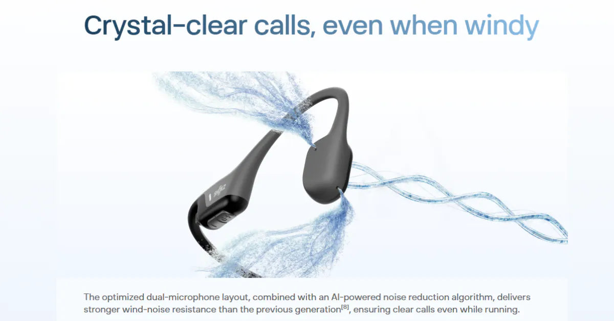 Shokz OpenRun Air 2 S610 Open-Ear Bone Conduction Sports Headphones