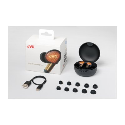 JVC HA-FW5100T Hi-Res Wood Masterpiece AI Noise Cancellation IP55 True Wireless Bluetooth 6.0 Earphone