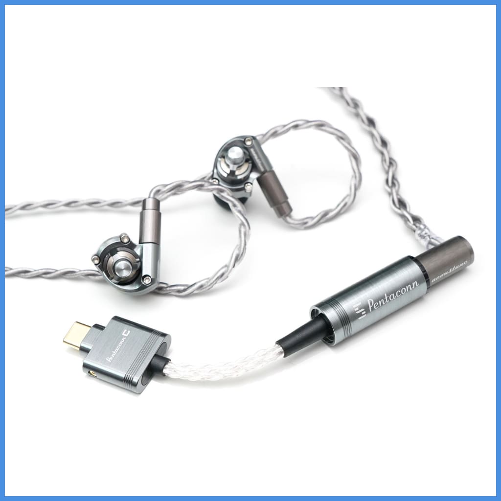 Pentaconn USB Type C Hi-Res Adapter for Android iPad Mac PC with 4.4mm