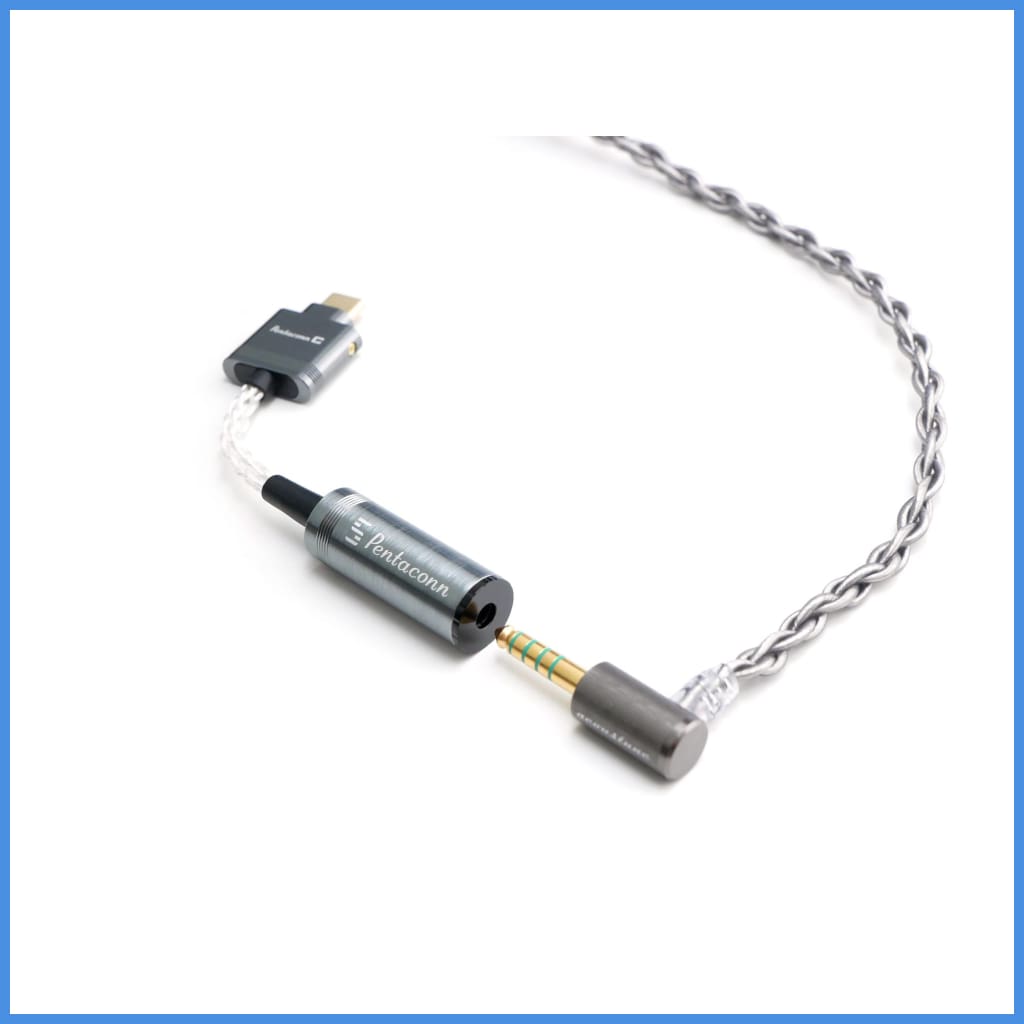 Pentaconn USB Type C Hi-Res Adapter for Android iPad Mac PC with 4.4mm