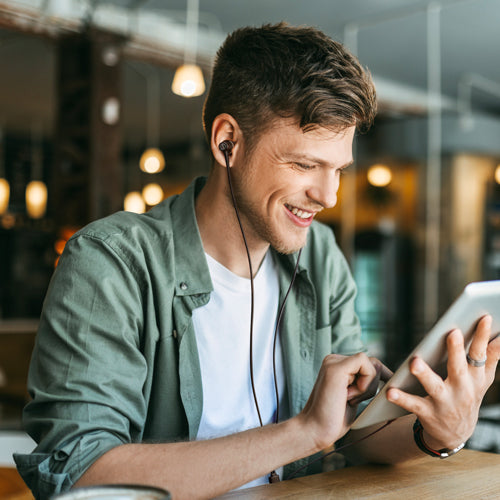 Audio‑Technica ATH‑CKD7NC Noise‑Cancelling In‑Ear Earphones with USB‑C – Hybrid ANC, Hi‑Res 11 mm Drivers, 24‑bit/96 kHz DAC, ENC Mic, Zero‑Latency Wired Earbuds for Smartphone, Laptop & Nintendo Switch