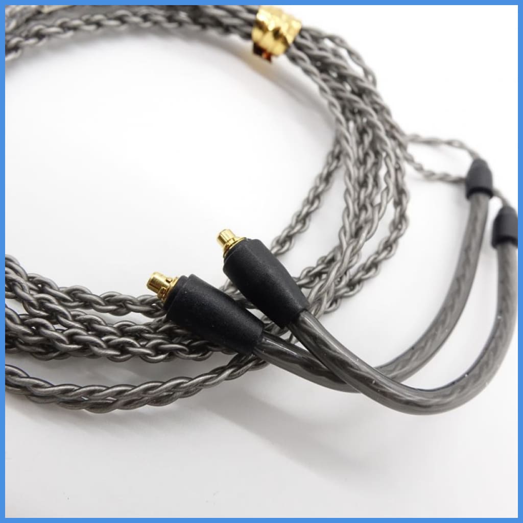 Câble De Remplacement MMCX Vers 3.5 Mm Plaqué Or - Longueur 1.2 M, Fil Cuivre Plaqué Argent - Compatible Sennheiser IE, Shure SE, Westone, Etc.