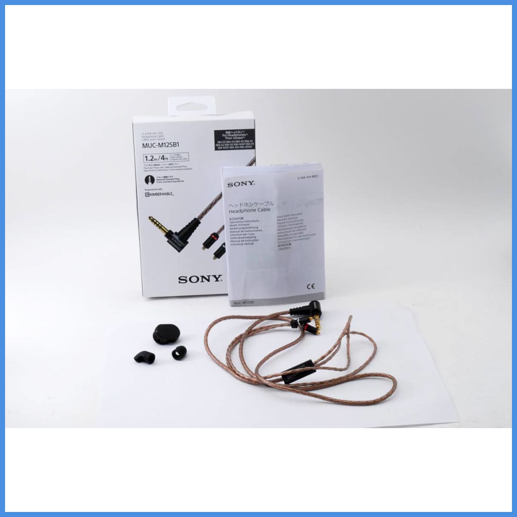 Sony Muc-M12Sb1 8-Wire Ofc 4.4Mm Balanced Mmcx 1.2M Upgrade In-Ear Earphone Iem Cable