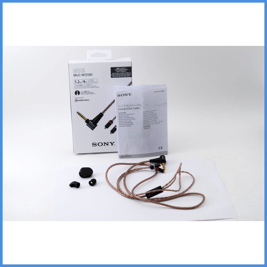 SONY MUC-M12SB1 8-Wire OFC 4.4mm Balanced MMCX 1.2m Upgrade In-Ear Earphone  IEM Cable