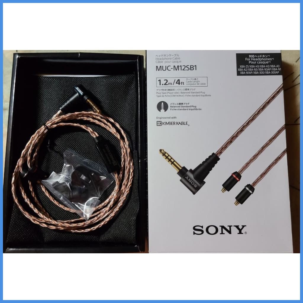 Sony Muc-M12Sb1 8-Wire Ofc 4.4Mm Balanced Mmcx 1.2M Upgrade In-Ear Earphone Iem Cable