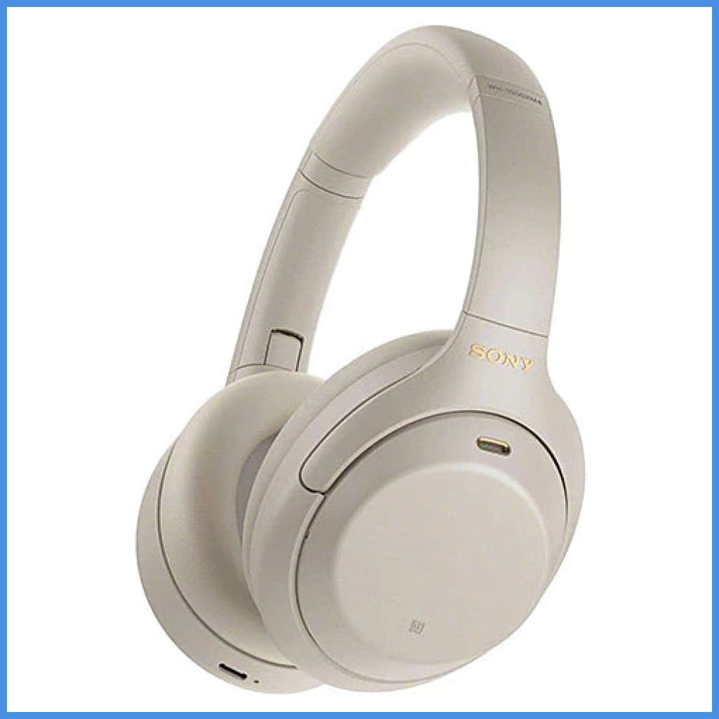 Sony Wh-1000Xm4 Wireless Bluetooth Noise Canceling Over-Ear Headphones Silver Black Device