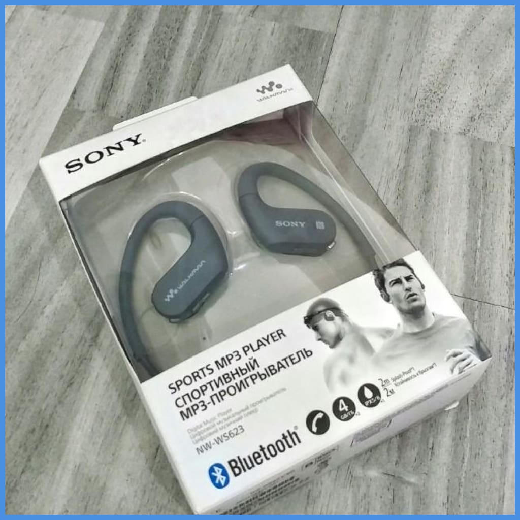 Sony Ws623 Swimming Waterproof Bluetooth Headphone With 4Gb Memory 12-Hrs Battery Mp3 Black Earphone