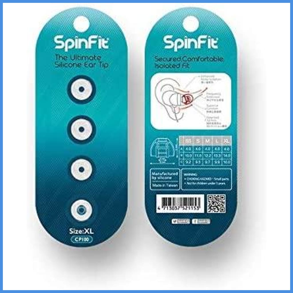 Spinfit Cp100 Single Flange Silicon Eartips New Version 2019 Extra Large (Xl) Eartip