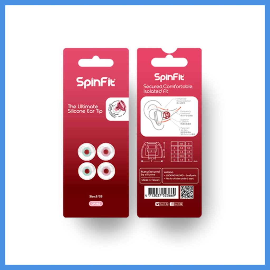 Spinfit Cp360 Single Flange Eartips 2 Pairs Different Sizes For True Wireless Earphones Small S