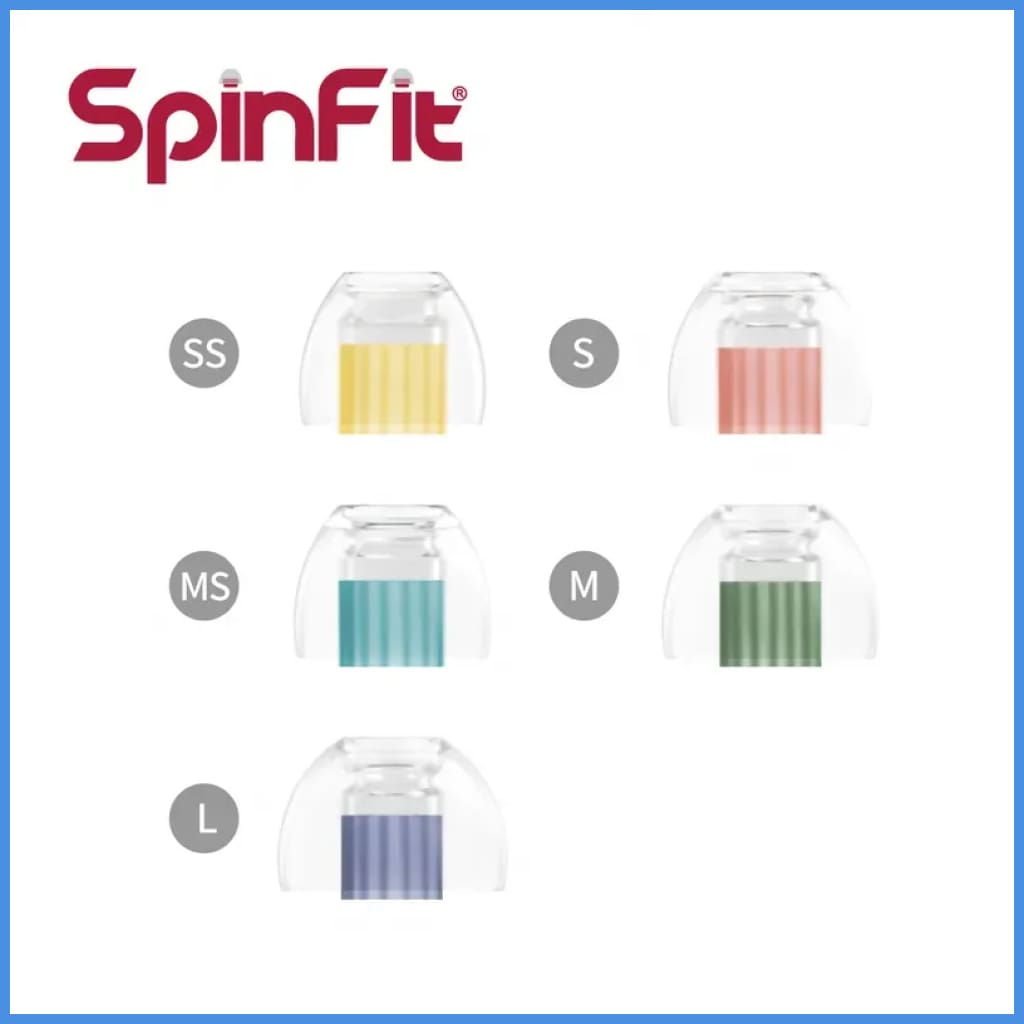 SpinFit W1 Eartips Single Size Pack with Double Wave Core