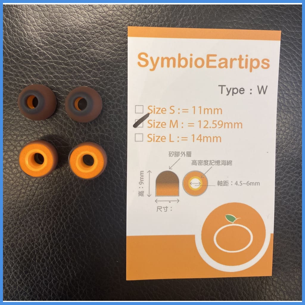 Symbio W Hybrid Silicon With Foam Inside Eartips 2 Pairs 3 Sizes Eartip