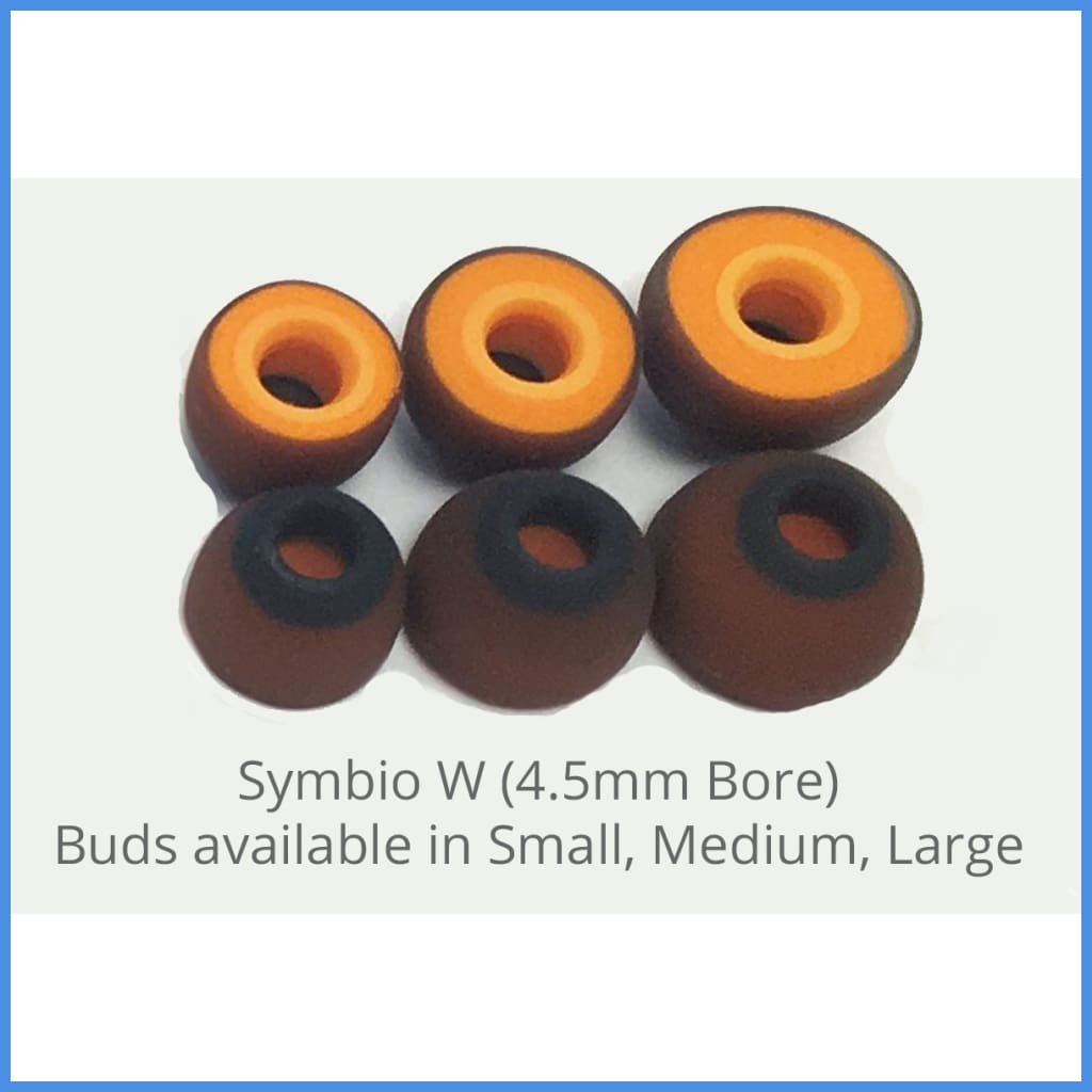 Symbio W Hybrid Silicon With Foam Inside Eartips 2 Pairs 3 Sizes Medium M - Diameter 12.59Mm Eartip