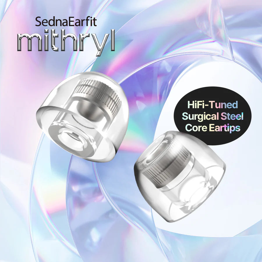 AZLA SednaEarfit Mithryl Stainless Steel Core Eartips for In-Ear Monitor IEM Earphone 1 Pair Made In Korea