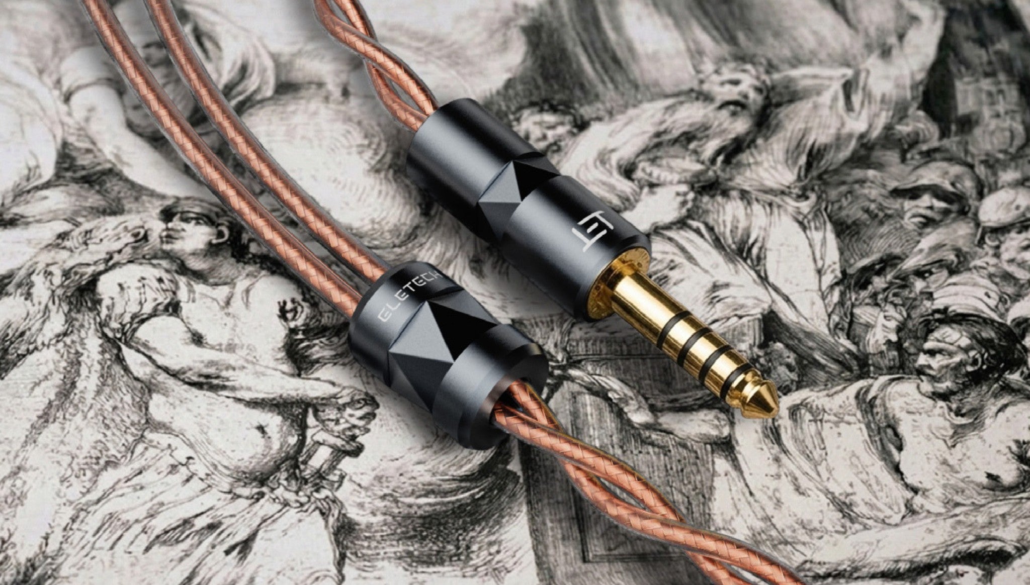 Eletech Modello Dual-Coaxial Hybrid Pure Copper IEM Cable