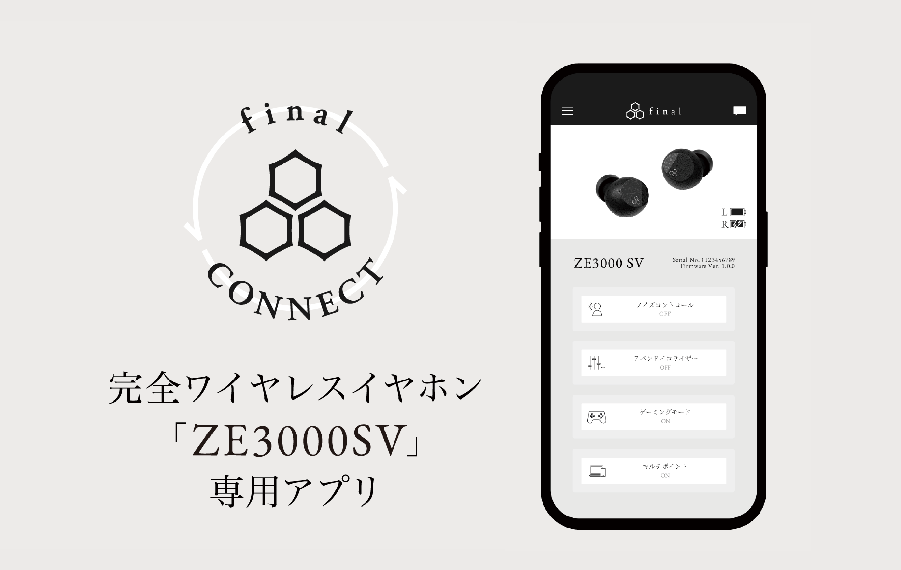 Final Audio ZE3000 SV True Wireless Earphones - Hi-Res LDAC ANC